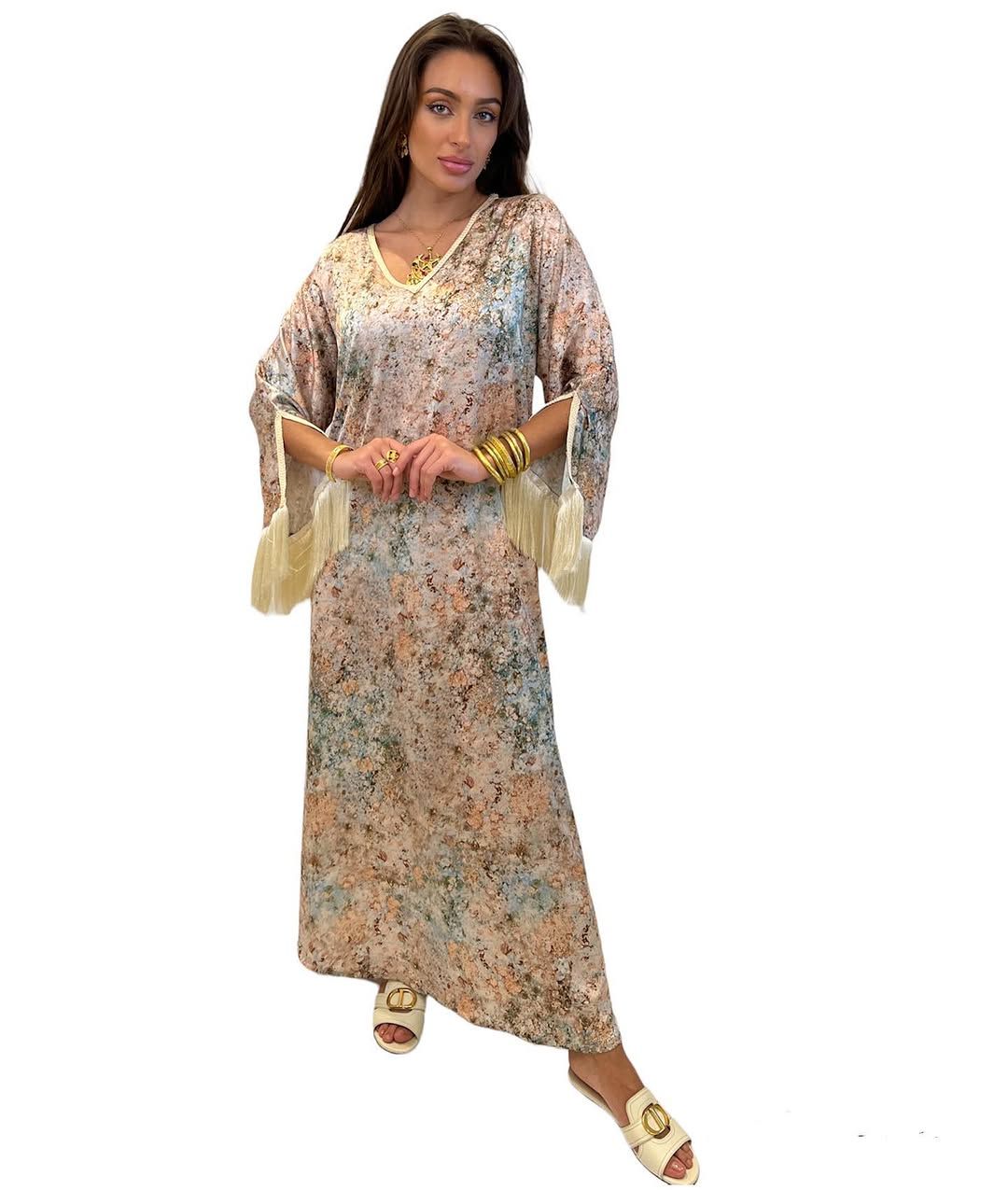 Pastel floral kaftan