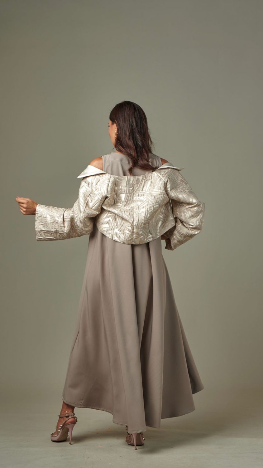 Brocade jacket dress