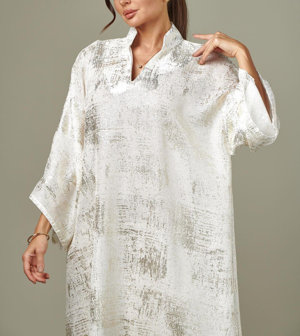 Brushed gold kaftan