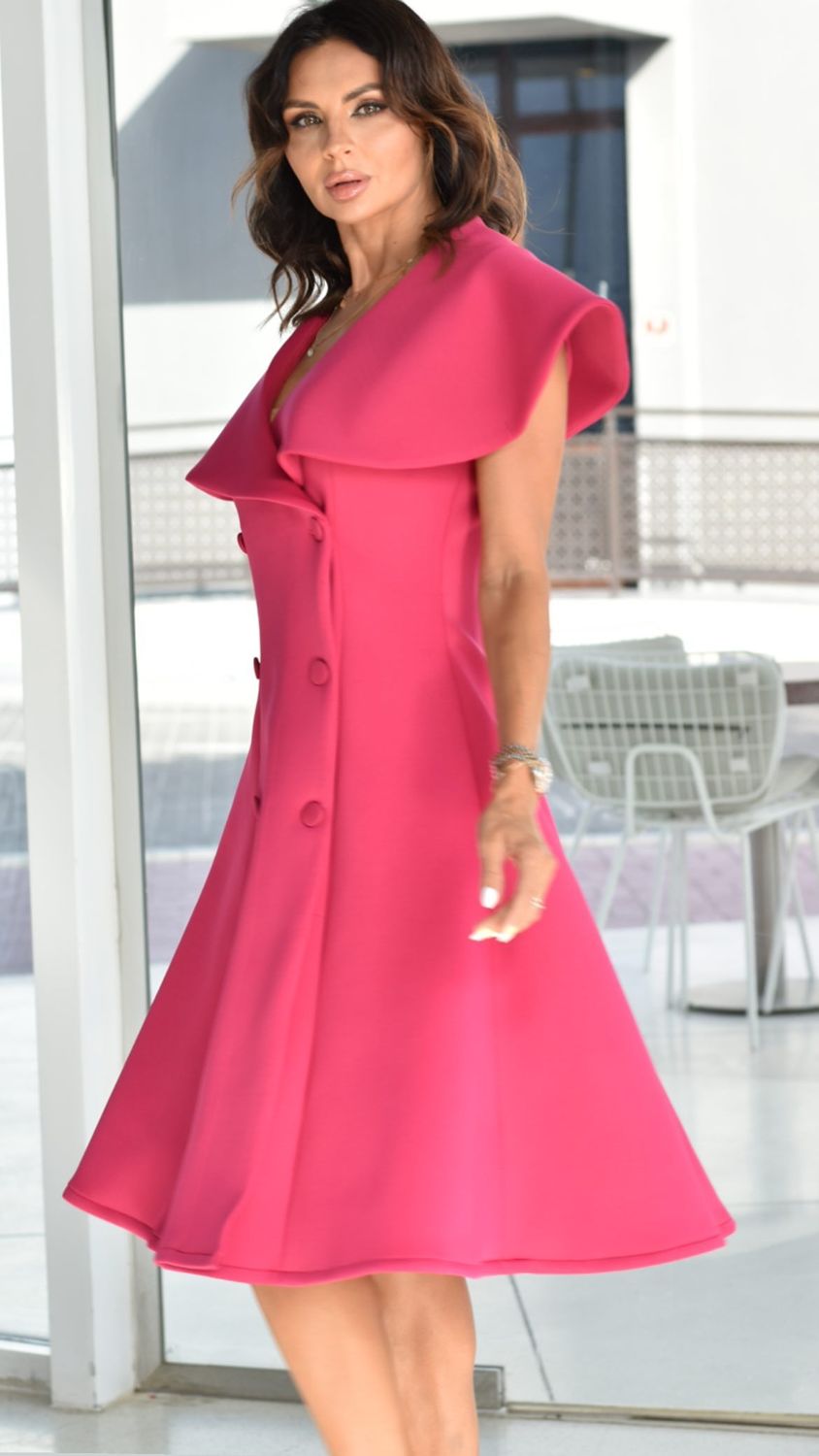 Ruffle collar dress