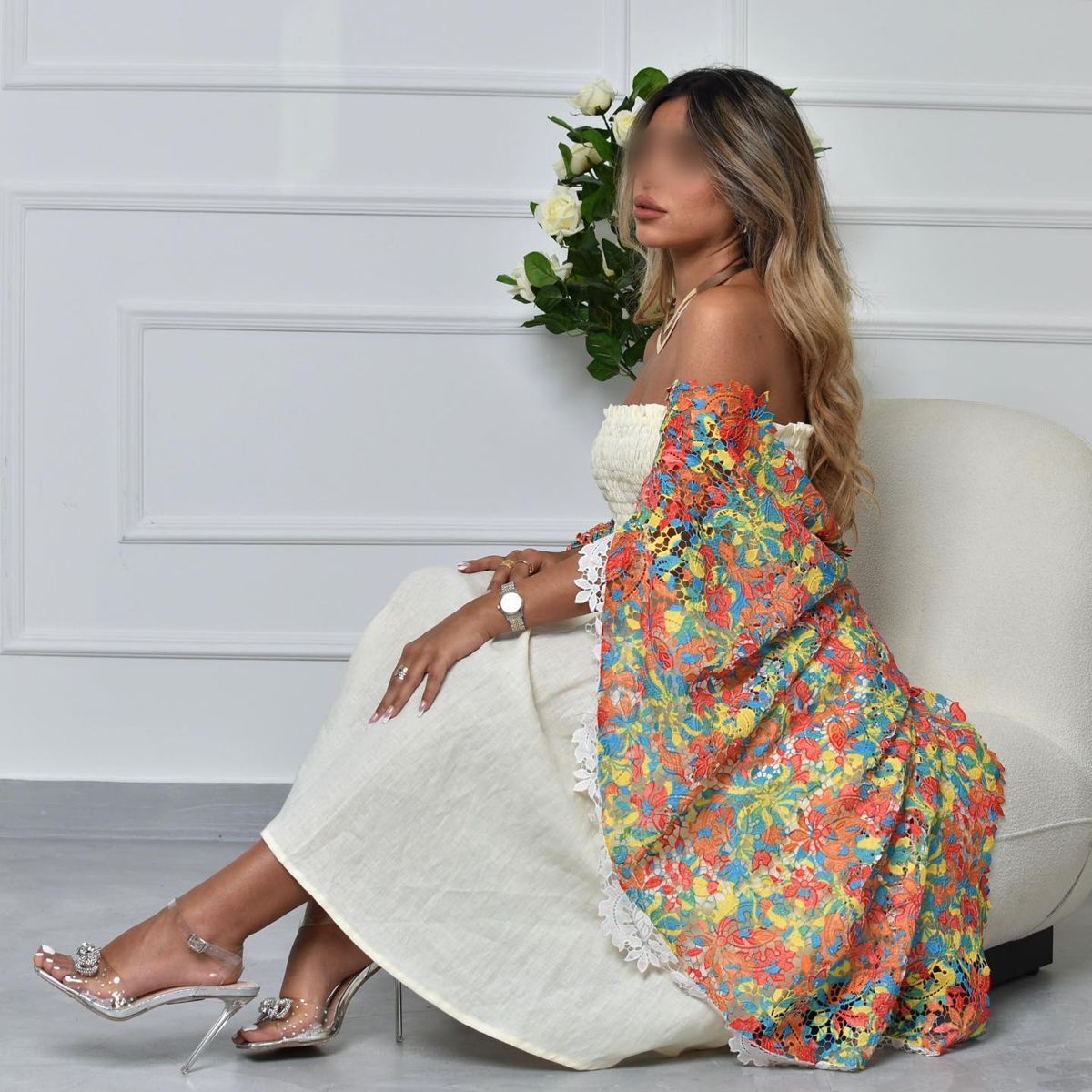 Floral kimono set