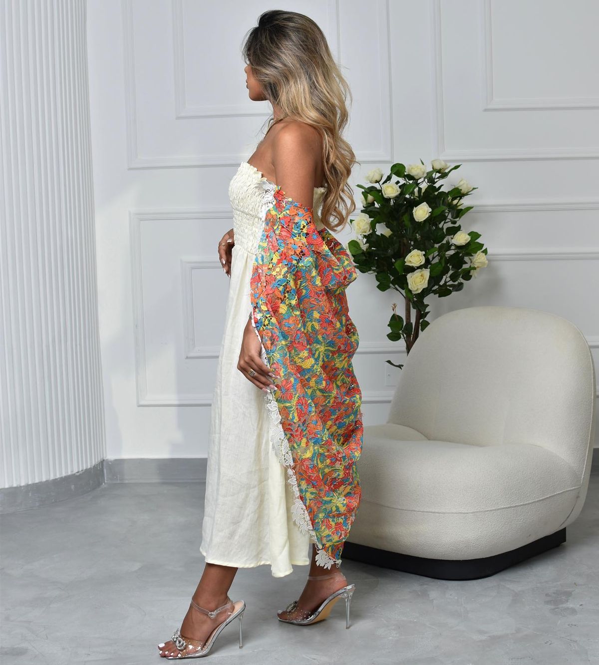 Floral kimono set